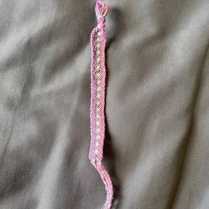 Pink and purple adjustable bracelet